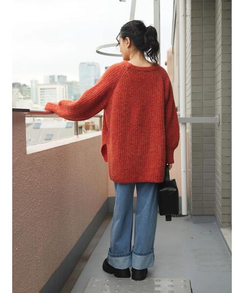 AMERICAN HOLIC（アメリカンホリック）の「MIXヤーンラグランニットプルオーバー（ニット/セーター・レディース・サックスブルー/ブラウン/ライトベージュ/ラベンダー/オレンジ・M/L）」の17枚目の写真