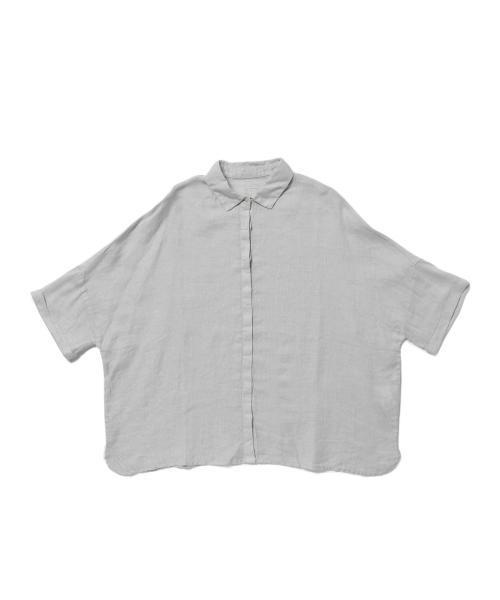 Demi-Luxe BEAMS（デミルクス ビームス）の「120% LINO / ドルマン レレギュラーカラー 7分袖（シャツ/ブラウス・レディース・ライトグレー/ネイビー・ONE SIZE）」の4枚目の写真