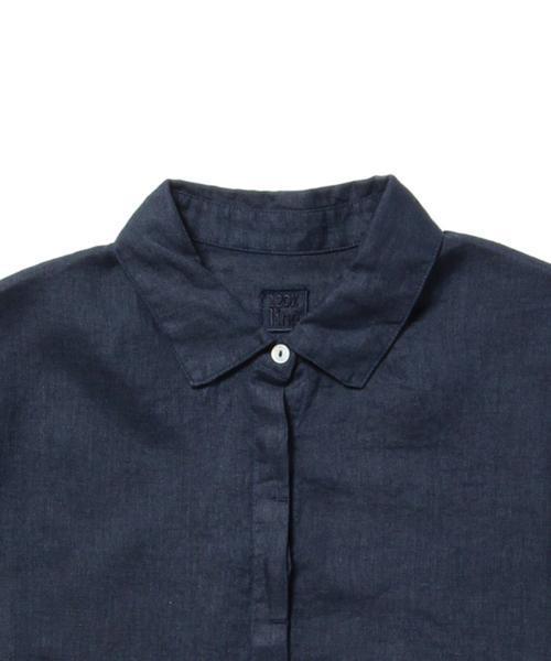Demi-Luxe BEAMS（デミルクス ビームス）の「120% LINO / ドルマン レレギュラーカラー 7分袖（シャツ/ブラウス・レディース・ライトグレー/ネイビー・ONE SIZE）」の12枚目の写真