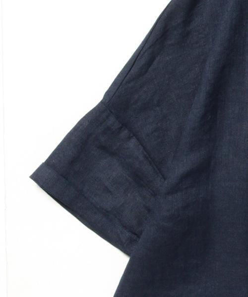 Demi-Luxe BEAMS（デミルクス ビームス）の「120% LINO / ドルマン レレギュラーカラー 7分袖（シャツ/ブラウス・レディース・ライトグレー/ネイビー・ONE SIZE）」の13枚目の写真