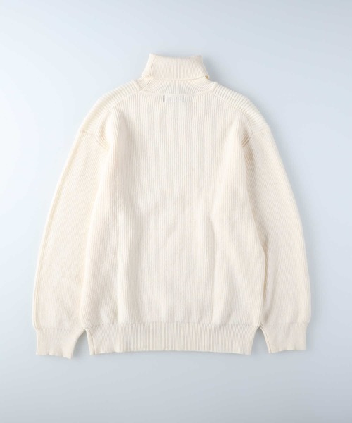 BACK NUMBER(バックナンバー)の「【BACK NUMBER】畦編みタートルニット(ニット/セーター・メンズ・オフホワイト/ブラック・XL/L/M/S)」の6枚目の写真