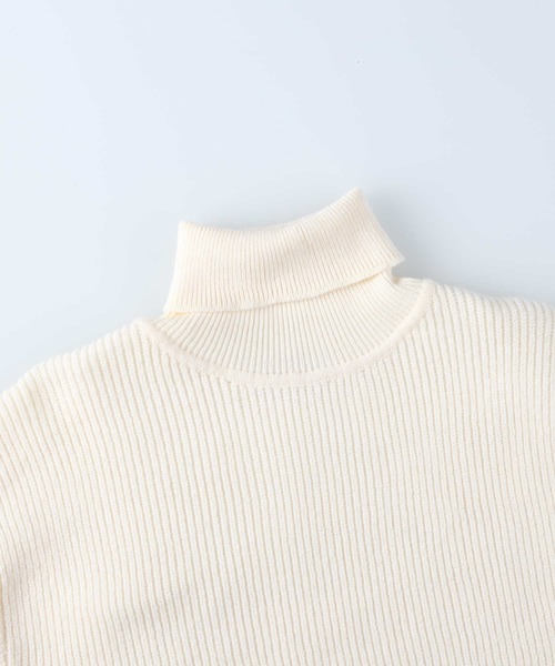 BACK NUMBER(バックナンバー)の「【BACK NUMBER】畦編みタートルニット(ニット/セーター・メンズ・オフホワイト/ブラック・XL/L/M/S)」の7枚目の写真
