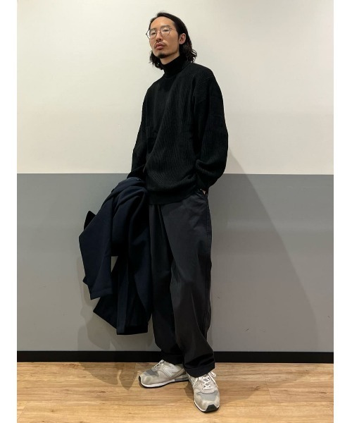 BACK NUMBER(バックナンバー)の「【BACK NUMBER】畦編みタートルニット(ニット/セーター・メンズ・オフホワイト/ブラック・XL/L/M/S)」の8枚目の写真