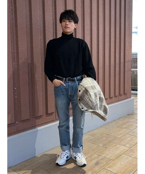 BACK NUMBER(バックナンバー)の「【BACK NUMBER】畦編みタートルニット(ニット/セーター・メンズ・オフホワイト/ブラック・XL/L/M/S)」の15枚目の写真