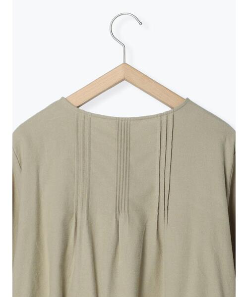 Samansa Mos2（サマンサ モスモス）の「切替フリルブラウス（シャツ/ブラウス・レディース・ブラック/キナリ/グリーン・ﾌﾘ-）」の20枚目の写真