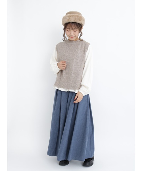 Samansa Mos2（サマンサ モスモス）の「切替フリルブラウス（シャツ/ブラウス・レディース・ブラック/キナリ/グリーン・ﾌﾘ-）」の15枚目の写真