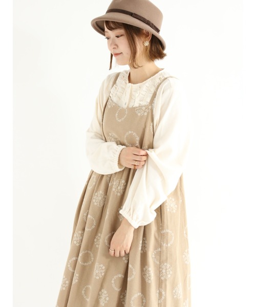 Samansa Mos2（サマンサ モスモス）の「切替フリルブラウス（シャツ/ブラウス・レディース・ブラック/キナリ/グリーン・ﾌﾘ-）」の16枚目の写真