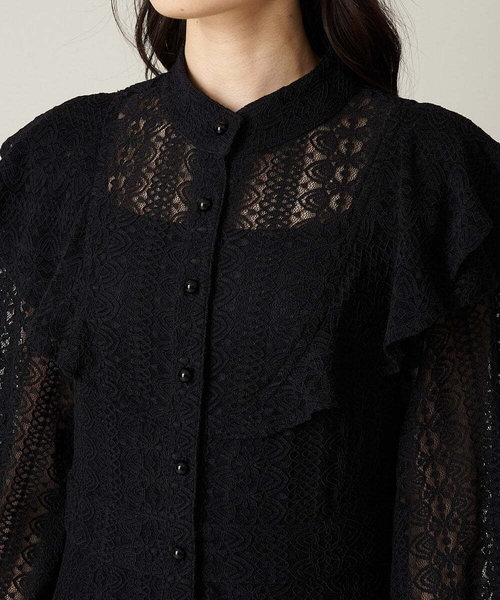 A de a.v.v（アードアー・ヴェ・ヴェ）の「総レースワンピ―ス（ドレス・レディース・ブラック/アイボリー・36/38）」の8枚目の写真