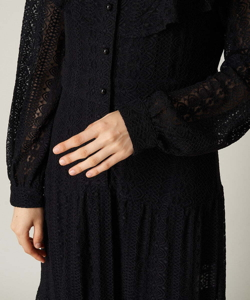 A de a.v.v（アードアー・ヴェ・ヴェ）の「総レースワンピ―ス（ドレス・レディース・ブラック/アイボリー・36/38）」の12枚目の写真