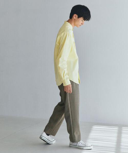 green label relaxing（グリーンレーベルリラクシング）の「トーマスメイソン ジャストルーズ バンドカラーシャツ（シャツ/ブラウス・メンズ・ネイビー/イエロー/ケリー・S/L/XL/M/XXL）」の6枚目の写真