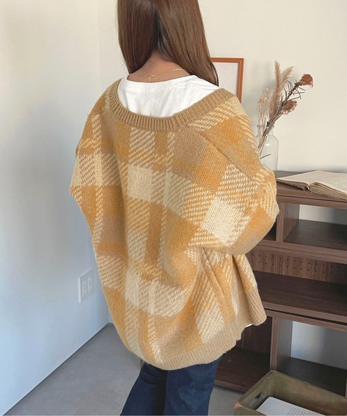 apres jour（アプレジュール）の「チェックカーディガン【ZOZOTOWN限定アイテム】（カーディガン/ボレロ・レディース・イエロー系その他/グリーン系その他/ピンク系その他・フリー/X-LARGE）」の18枚目の写真