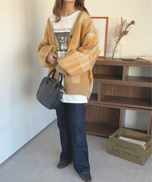 apres jour（アプレジュール）の「チェックカーディガン【ZOZOTOWN限定アイテム】（カーディガン/ボレロ・レディース・イエロー系その他/グリーン系その他/ピンク系その他・フリー/X-LARGE）」の20枚目の写真