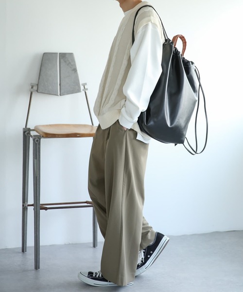 SENSE OF PLACE by URBAN RESEARCH(センスオブプレイスバイアーバンリサーチ)の「ケーブルVネックベスト(ベスト・メンズ・ブラック/ブルー/アイボリー・MEDIUM/LARGE)」の10枚目の写真