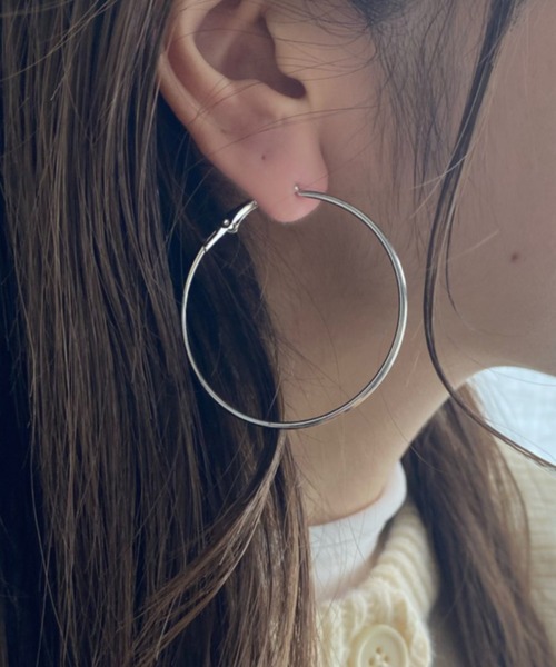 WEGO（ウィゴー）の「WEGO/BIGフープピアス（ピアス（両耳用）・レディース・その他2/その他1・FREE）」の4枚目の写真