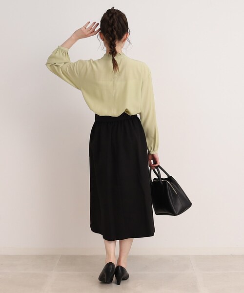 DRESKIP(ドレスキップ)の「◆【上品で好印象◎】Dカンベルト付きタックフレアースカート(スカート・レディース・黄緑系/ライトベージュ/ブラック・03/02)」の15枚目の写真