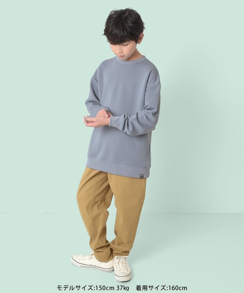 GLAZOS（グラソス）の「ダンボール・トレーナー（スウェット・キッズ・サックスブルー/ブラック/ライトグレー・140cm/150cm/160cm/170cm）」の5枚目の写真