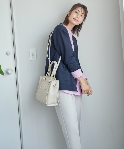 ikka（イッカ）の「らく軽ノット結び2WAYトートバッグ（ショルダーバッグ・レディース・オフホワイト/イエロー/ブラック/ベージュ/グリーン・FREE）」の7枚目の写真