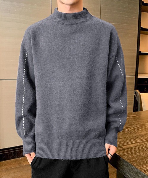 aimoha（アイモハ）の「タートルネックニットセーター（ニット/セーター・メンズ・ブラック/カーキ/ブルー・MEDIUM/LARGE/X-LARGE/XX-LARGE）」の9枚目の写真