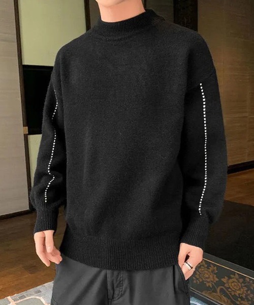 aimoha（アイモハ）の「タートルネックニットセーター（ニット/セーター・メンズ・ブラック/カーキ/ブルー・MEDIUM/LARGE/X-LARGE/XX-LARGE）」の12枚目の写真