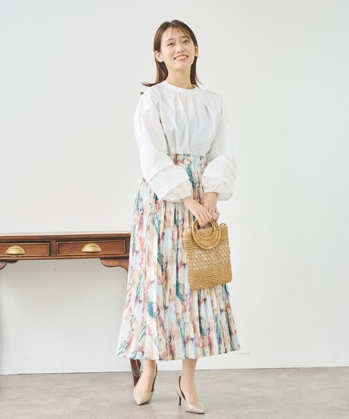 Chez toi(シェトワ)の「ぼかし柄プリーツスカート(スカート・レディース・ピンク/グリーン/ブルー・FREE)」の13枚目の写真