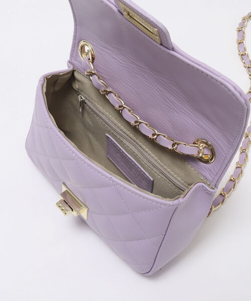 NOLLEY’S（ノーリーズ）の「【五明祐子さんコラボアイテム】キルティングポシェット（ショルダーバッグ・レディース・アイボリー/ラベンダー・FREE）」の9枚目の写真