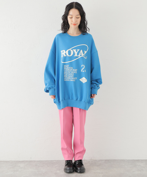 TheOpen Product（ザオープンプロダクト）の「【THE OPEN PRODUCT】ROYAL LETTER SWEATSHIRT：スウェット（スウェット・レディース・イエロー/ブルー系その他・MEDIUM）」の3枚目の写真
