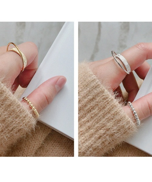 【SALE】日本未入荷◆PDPAOLA Essentialレタードリング◆全２色 DOUBLE RING(2SR1501)SV925 リング｜スタージュエリー公式