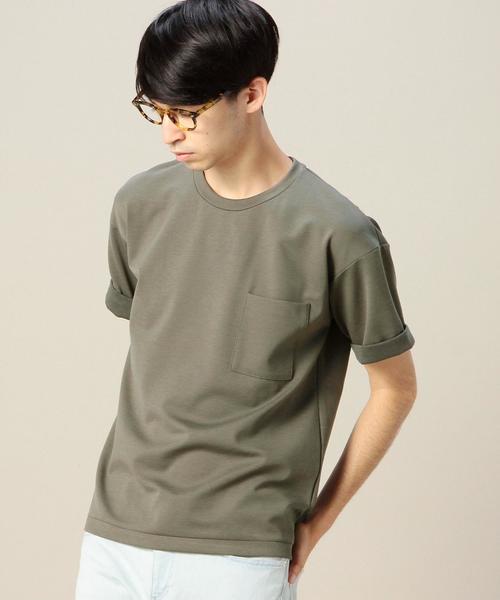 BEAUTY&YOUTH UNITED ARROWS（ビューティーアンドユースユナイテッドアローズ）の「BY ポンチ フォルム クルーネック ショートスリーブ◆（Tシャツ/カットソー・メンズ・ネイビー/オリーブ/ライトグレー/ロイヤルブルー/グレー/その他1/ダークグレー・LARGE/MEDIUM/SMALL/X-LARGE）」の7枚目の写真