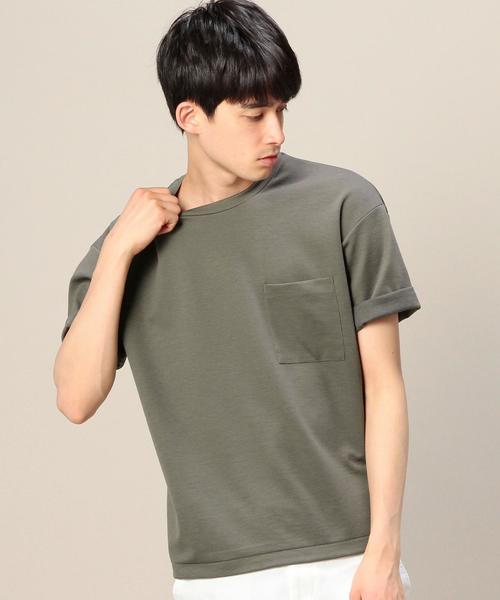 BEAUTY&YOUTH UNITED ARROWS（ビューティーアンドユースユナイテッドアローズ）の「BY ポンチ フォルム クルーネック ショートスリーブ◆（Tシャツ/カットソー・メンズ・ネイビー/オリーブ/ライトグレー/ロイヤルブルー/グレー/その他1/ダークグレー・LARGE/MEDIUM/SMALL/X-LARGE）」の5枚目の写真