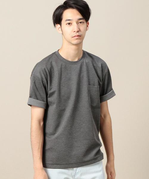 BEAUTY&YOUTH UNITED ARROWS（ビューティーアンドユースユナイテッドアローズ）の「BY ポンチ フォルム クルーネック ショートスリーブ◆（Tシャツ/カットソー・メンズ・ネイビー/オリーブ/ライトグレー/ロイヤルブルー/グレー/その他1/ダークグレー・LARGE/MEDIUM/SMALL/X-LARGE）」の4枚目の写真