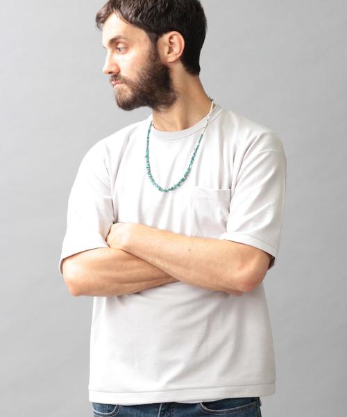 BEAUTY&YOUTH UNITED ARROWS（ビューティーアンドユースユナイテッドアローズ）の「BY ポンチ フォルム クルーネック ショートスリーブ◆（Tシャツ/カットソー・メンズ・ネイビー/オリーブ/ライトグレー/ロイヤルブルー/グレー/その他1/ダークグレー・LARGE/MEDIUM/SMALL/X-LARGE）」の16枚目の写真