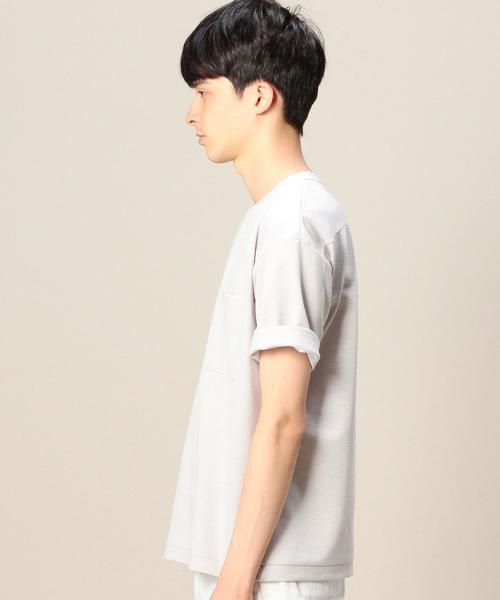 BEAUTY&YOUTH UNITED ARROWS（ビューティーアンドユースユナイテッドアローズ）の「BY ポンチ フォルム クルーネック ショートスリーブ◆（Tシャツ/カットソー・メンズ・ネイビー/オリーブ/ライトグレー/ロイヤルブルー/グレー/その他1/ダークグレー・LARGE/MEDIUM/SMALL/X-LARGE）」の19枚目の写真