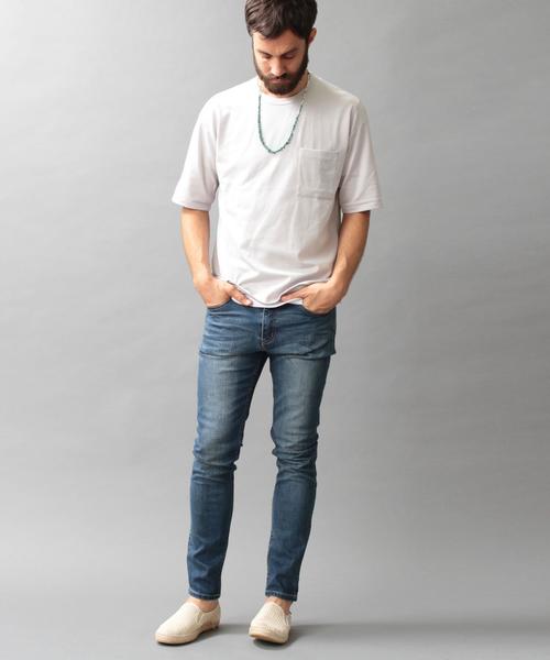 BEAUTY&YOUTH UNITED ARROWS（ビューティーアンドユースユナイテッドアローズ）の「BY ポンチ フォルム クルーネック ショートスリーブ◆（Tシャツ/カットソー・メンズ・ネイビー/オリーブ/ライトグレー/ロイヤルブルー/グレー/その他1/ダークグレー・LARGE/MEDIUM/SMALL/X-LARGE）」の21枚目の写真