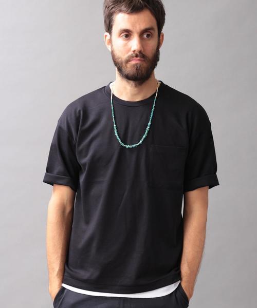 BEAUTY&YOUTH UNITED ARROWS（ビューティーアンドユースユナイテッドアローズ）の「BY ポンチ フォルム クルーネック ショートスリーブ◆（Tシャツ/カットソー・メンズ・ネイビー/オリーブ/ライトグレー/ロイヤルブルー/グレー/その他1/ダークグレー・LARGE/MEDIUM/SMALL/X-LARGE）」の13枚目の写真