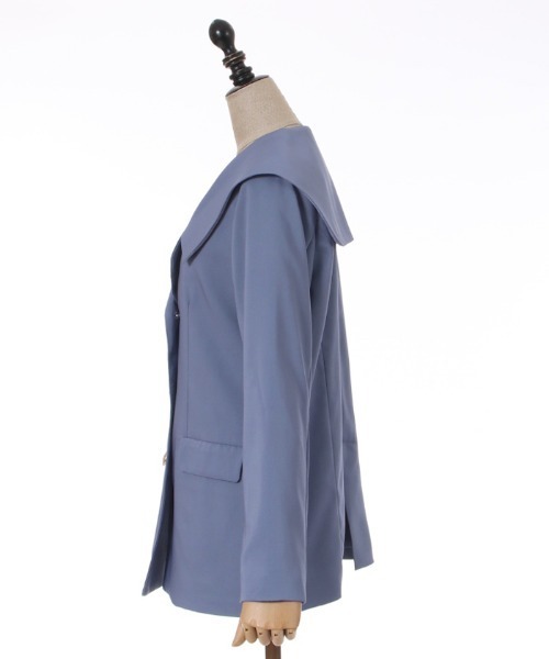 axes femme POETIQUE（アクシーズファムポエティック）の「セーラーカラーロングジャケット（その他アウター・レディース・ベージュ/ブルー/ブラック・MEDIUM）」の13枚目の写真