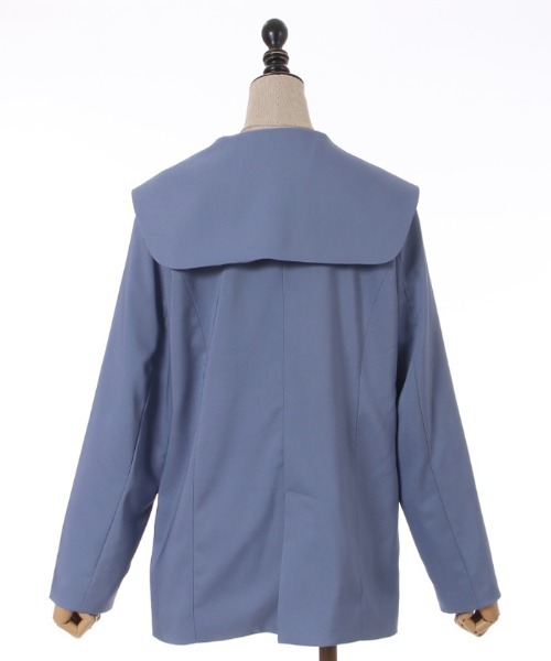 axes femme POETIQUE（アクシーズファムポエティック）の「セーラーカラーロングジャケット（その他アウター・レディース・ベージュ/ブルー/ブラック・MEDIUM）」の14枚目の写真