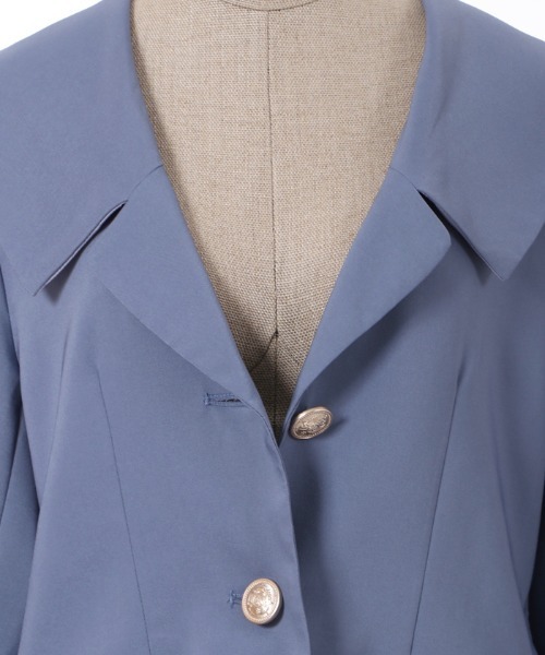 axes femme POETIQUE（アクシーズファムポエティック）の「セーラーカラーロングジャケット（その他アウター・レディース・ベージュ/ブルー/ブラック・MEDIUM）」の18枚目の写真