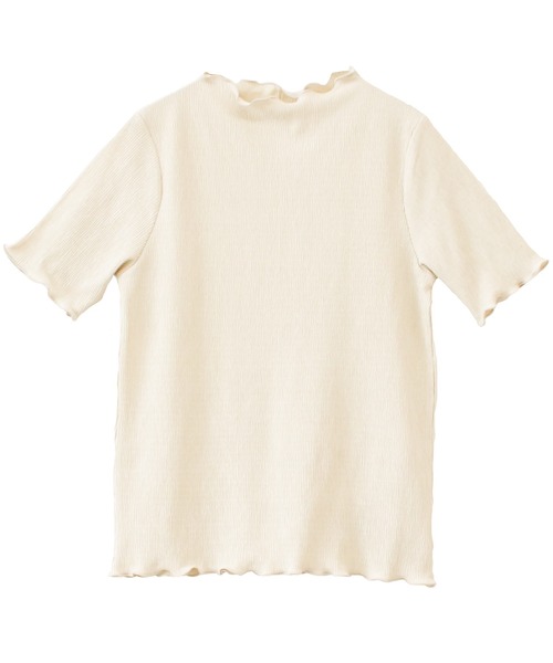 Social GIRL（ソーシャルガール）の「プチハイネックメローリブトップス（Tシャツ/カットソー・レディース・アイボリー/ブラック/グレイッシュベージュ/ブルー・M）」の11枚目の写真