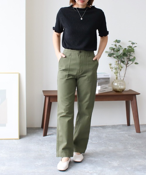 Social GIRL（ソーシャルガール）の「プチハイネックメローリブトップス（Tシャツ/カットソー・レディース・アイボリー/ブラック/グレイッシュベージュ/ブルー・M）」の15枚目の写真