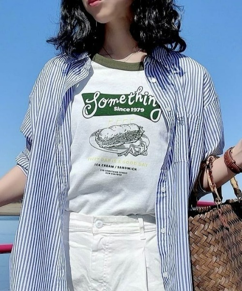 SOMETHING(サムシング)の「【SOMETHING】ヴィンテージリンガーTシャツ(Tシャツ/カットソー・レディース・グリーン・M/L)」の9枚目の写真