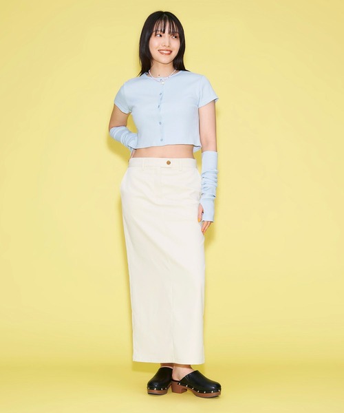 FOREVER 21(フォーエバー トゥエンティーワン)の「アームウォーマー付きカット(Tシャツ/カットソー・レディース・ライトインディゴブルー/グリーン/ホワイト・SMALL/MEDIUM)」の5枚目の写真