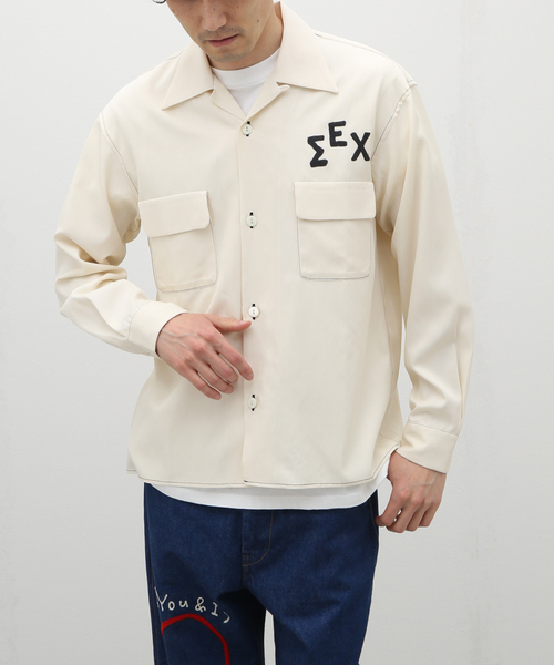 WESTOVERALLS（ウエストオーバーオールズ）の「【WESTOVERALLS / ウェストオーバーオールズ】SEX SHIRT（シャツ/ブラウス・メンズ・ホワイト/ブラック・MEDIUM）」の2枚目の写真