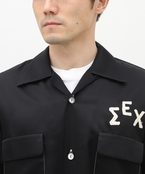WESTOVERALLS（ウエストオーバーオールズ）の「【WESTOVERALLS / ウェストオーバーオールズ】SEX SHIRT（シャツ/ブラウス・メンズ・ホワイト/ブラック・MEDIUM）」の3枚目の写真