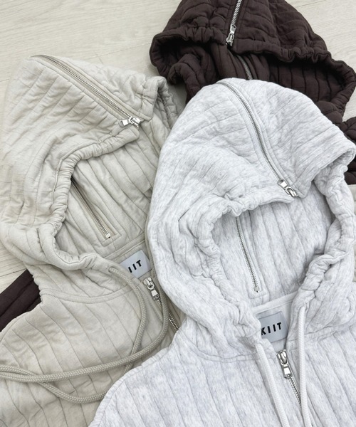 KIIT（キート）の「KIIT FULL ZIP HOODIE (KIP-T94-001)（パーカー・メンズ・ホワイト/アッシュグレー/ブラウン・2/1/3）」の7枚目の写真