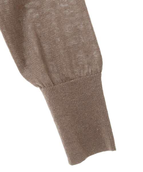 martinique(マルティニーク)の「l'heritage martinique/シルクリネンカーディガン(カーディガン/ボレロ・レディース・ブラック/サンドベージュ・FREE)」の5枚目の写真