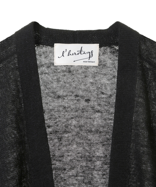 martinique(マルティニーク)の「l'heritage martinique/シルクリネンカーディガン(カーディガン/ボレロ・レディース・ブラック/サンドベージュ・FREE)」の10枚目の写真