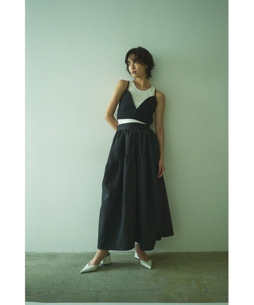 Abor(アボア)の「【Abor】ジャガードギャザースカート(スカート・レディース・ブラック・FREE)」の12枚目の写真