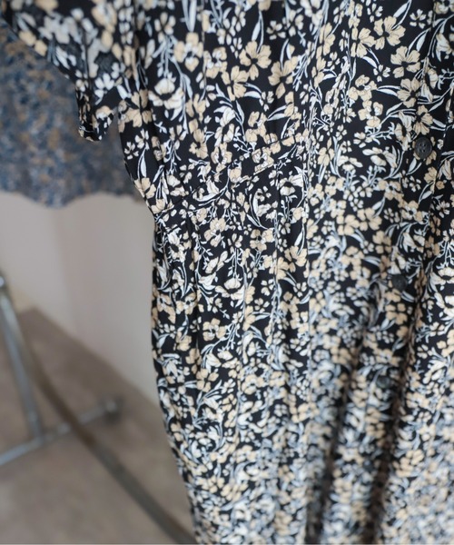 美品 NOMBRE IMPAIR パープルフラワーPT　5分袖ワンピース NOMBRE IMPAIR（ノンブルアンペール）の「Bright Flower 5分袖