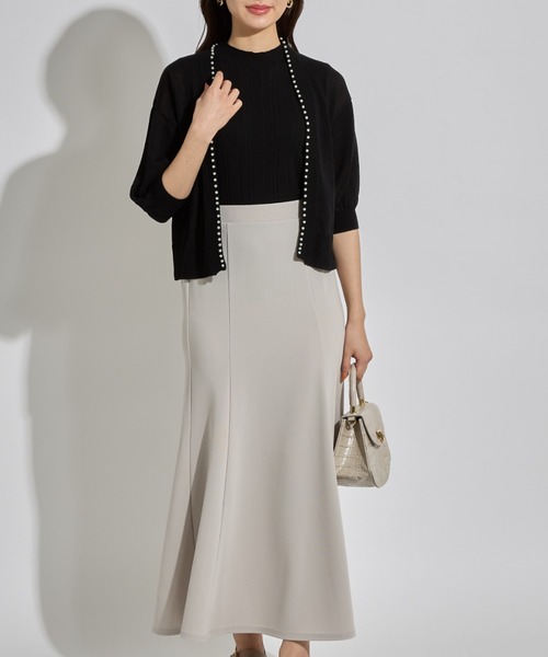 tocco closet(トッコ クローゼット)の「パールスタッズ付きボレロカーディガン(カーディガン/ボレロ・レディース・ブラック/オフホワイト/ブルー/ラベンダー/ピンク系その他・M)」の10枚目の写真