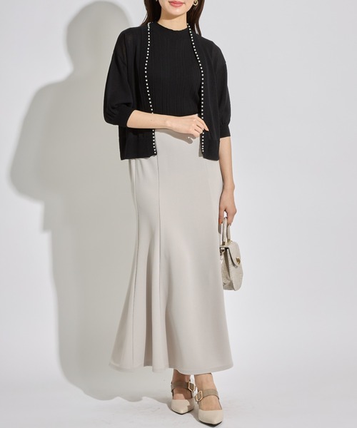 tocco closet(トッコ クローゼット)の「パールスタッズ付きボレロカーディガン(カーディガン/ボレロ・レディース・ブラック/オフホワイト/ブルー/ラベンダー/ピンク系その他・M)」の17枚目の写真
